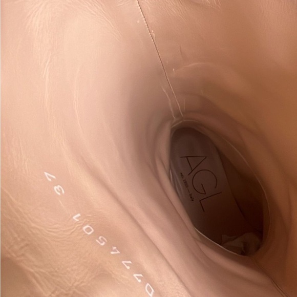 Agl MADE IN ITALY LEATHER Brown Combat Moto Boots with Smooth Leather - Picture 3 of 9